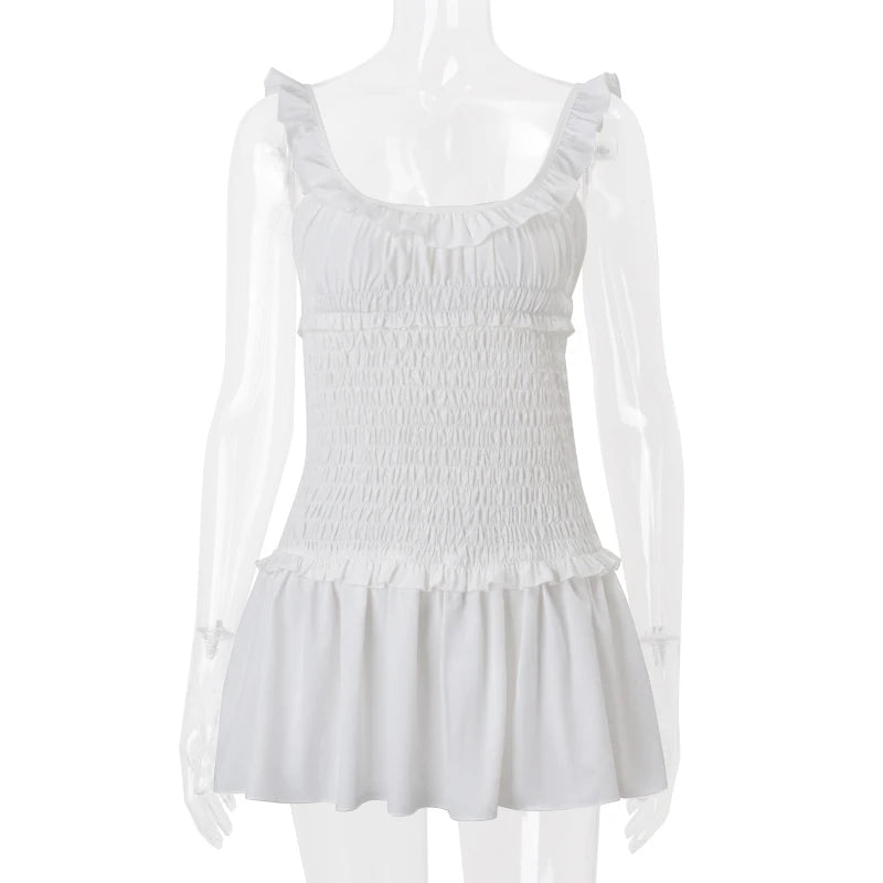 Mary off shoulder ruffle mini dress