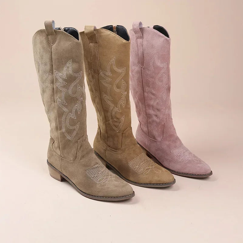 Embroidered Western Cowboy Boots