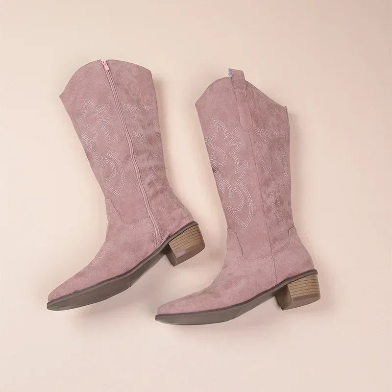 Embroidered Western Cowboy Boots