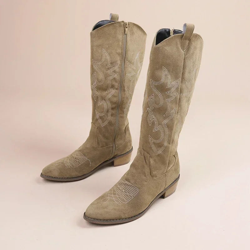 Embroidered Western Cowboy Boots