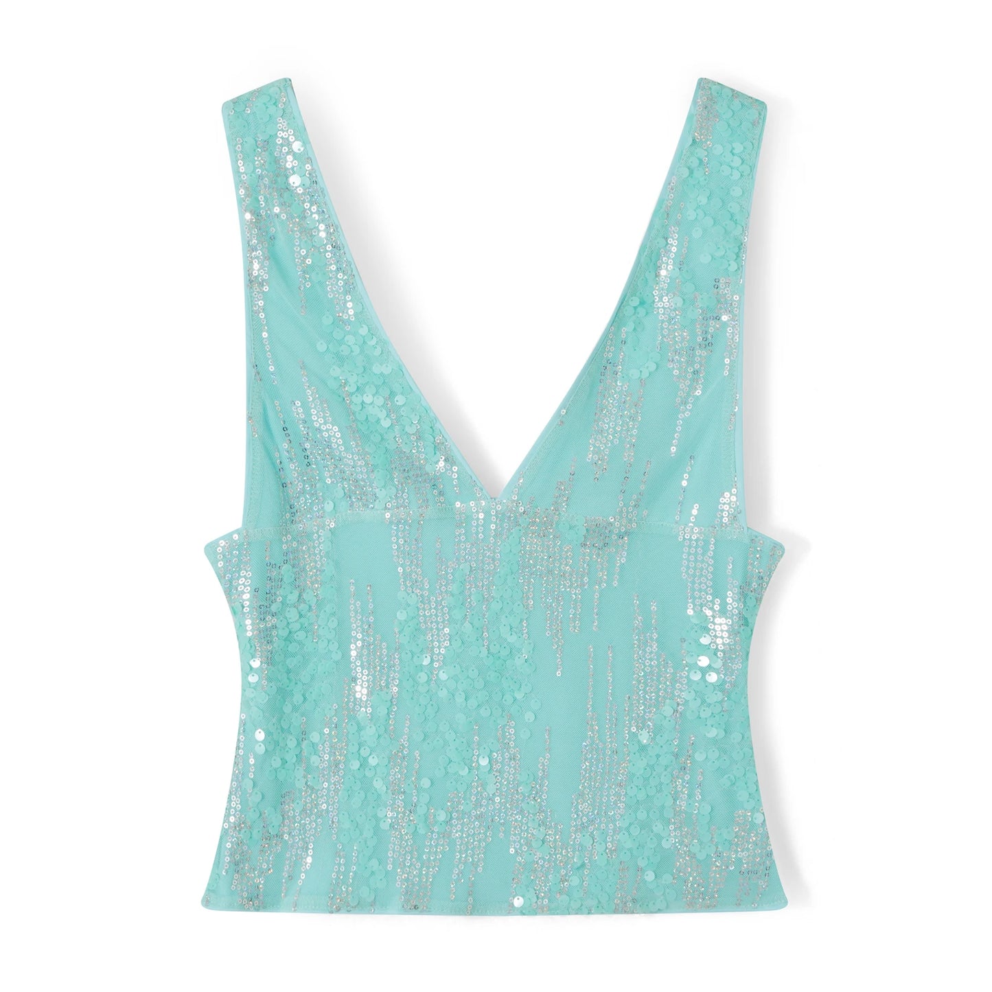 Women Sequin Vest Sleeveless V Neck Backless Tank Tops Sexy Retro Shirts Summer