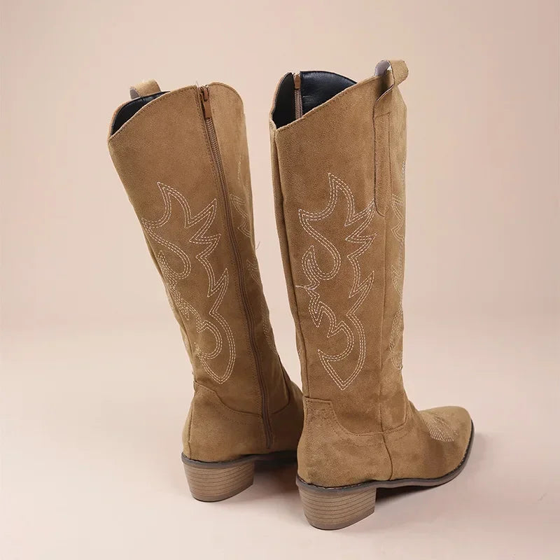 Embroidered Western Cowboy Boots