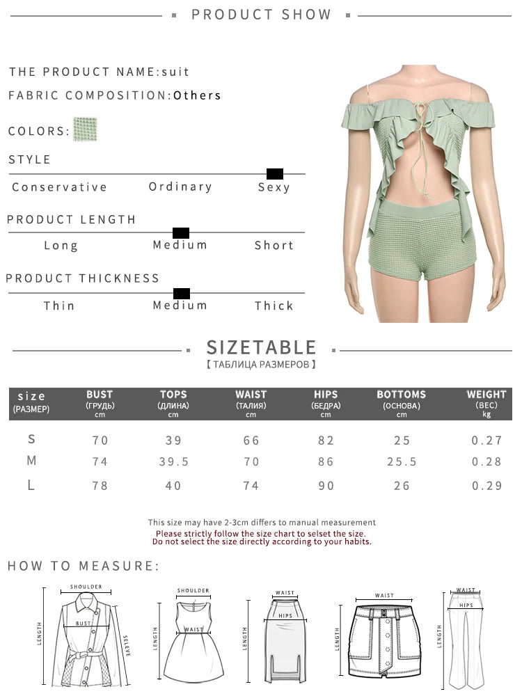 Remy Sage Ruffle Off-Shoulder Co-ord Set