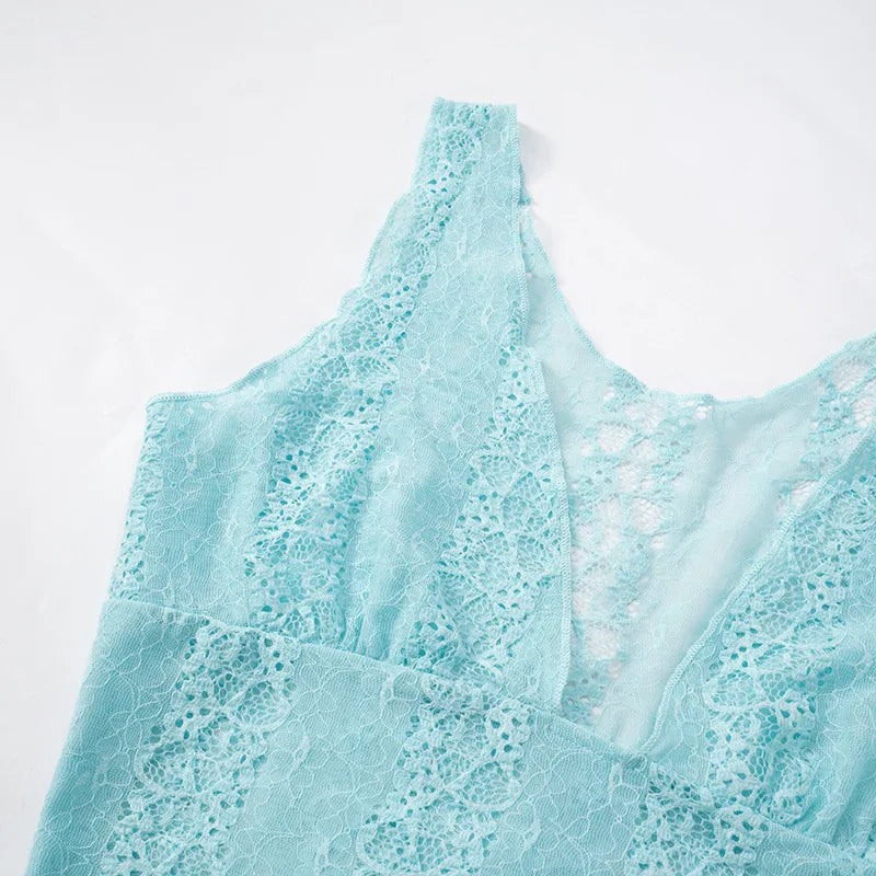 Sasha Lace Deep V-neck Tank Top