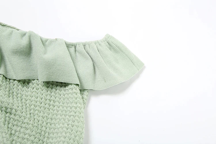 Remy Sage Ruffle Off-Shoulder Co-ord Set
