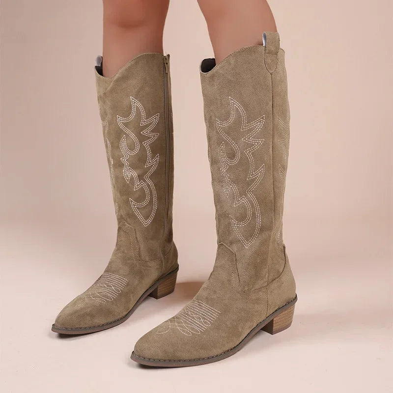 Embroidered Western Cowboy Boots