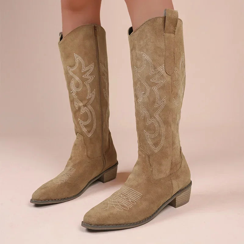 Embroidered Western Cowboy Boots
