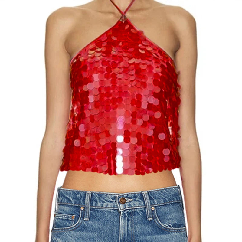 Giah Multi Embroidered Halterneck Summer Top