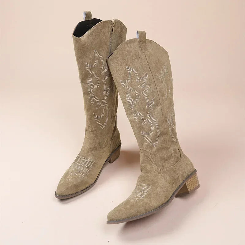 Embroidered Western Cowboy Boots