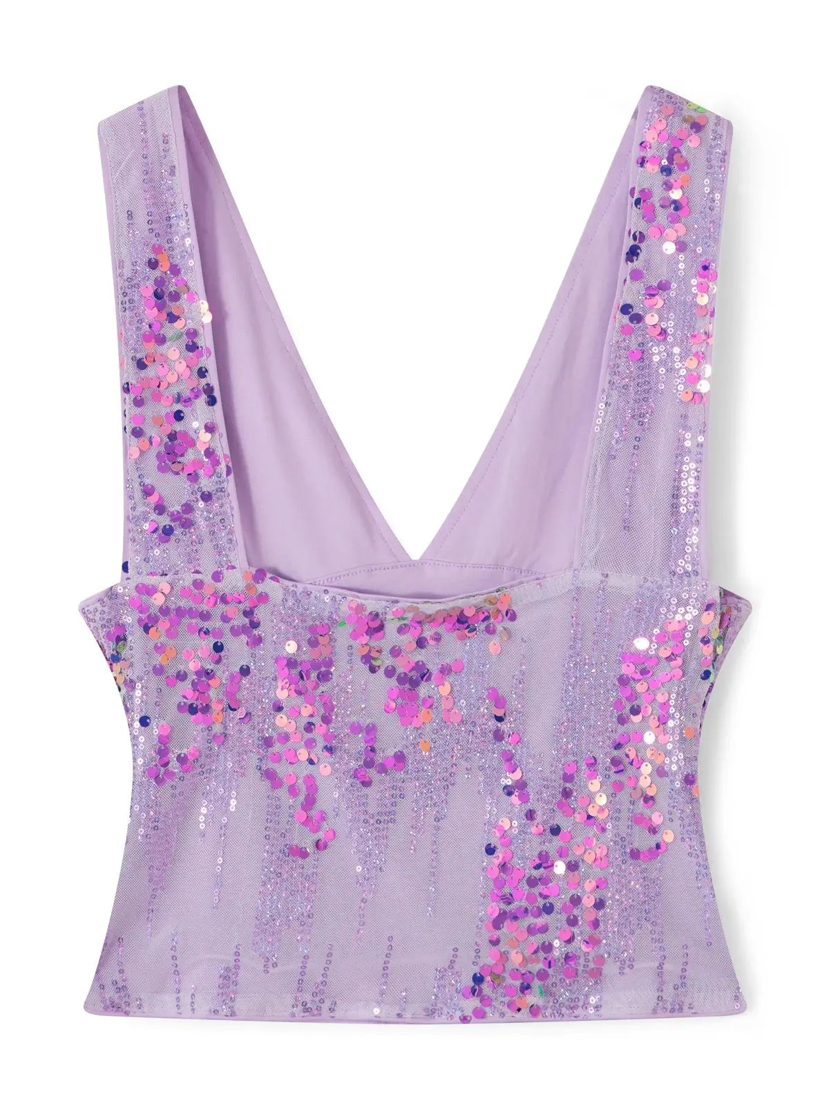 Women Sequin Vest Sleeveless V Neck Backless Tank Tops Sexy Retro Shirts Summer