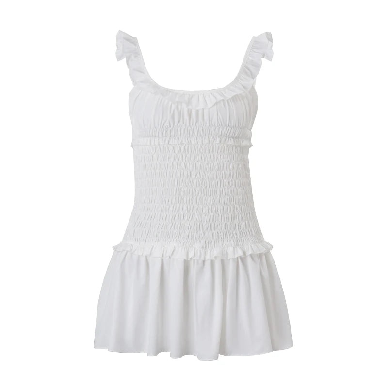 Mary off shoulder ruffle mini dress